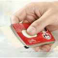 Hand Push Type Business Card Holder, Soft Enamel Business Card Holder